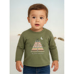 Playera Para Bebe Mod.2007 Marca Mayoral® Verde Musgo Animales Del Bosque 36 Meses Estampa Localizada