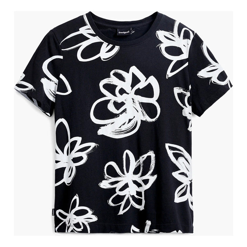 Blusa Casual Para Mujer Con Diseño Artístico Marca Desigual® Multicolor 25swtk26