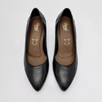 Zapatilla Semi Formal 5.5cm Para Mujer 137506 Marca Flexi® Negro Liso 23.5 Mx