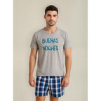 Pijama Para Hombre Con Playera Y Short Marca Twins®
