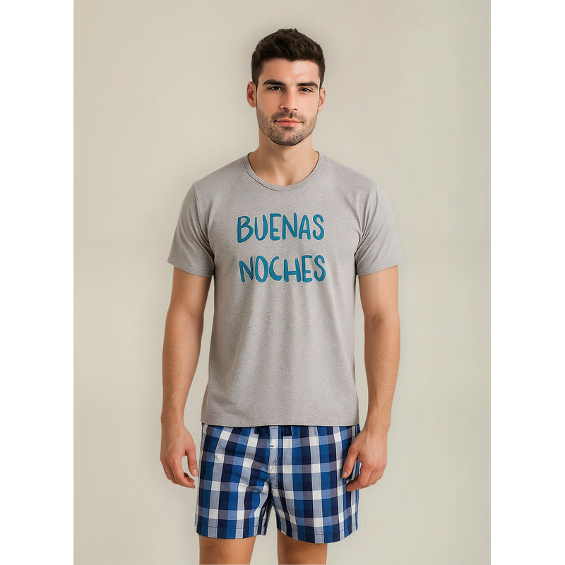 Pijama Para Hombre Con Playera Y Short Marca Twins®