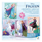 Rompecabezas 4 En 1 Frozen Mod. Jca-1129 Marca Novelty®