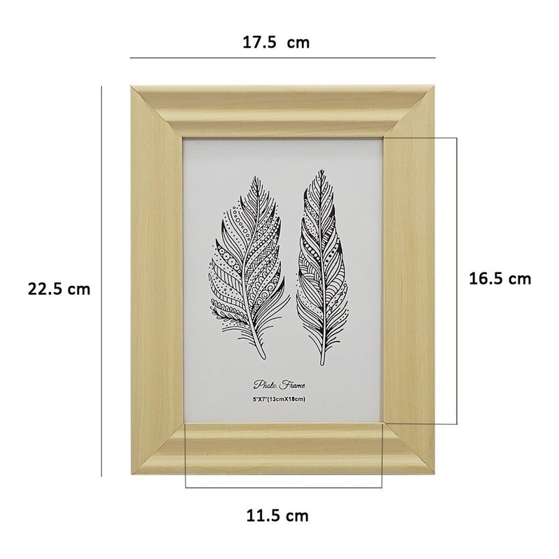 Portarretrato Con Marco Plástico-vidrio Para Mesa