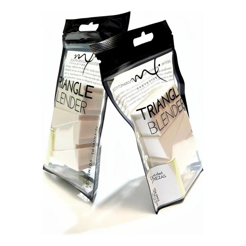 Esponjas Triangulares Para Maquillaje 6pz Marifer Cosmetics® Blanco Mini