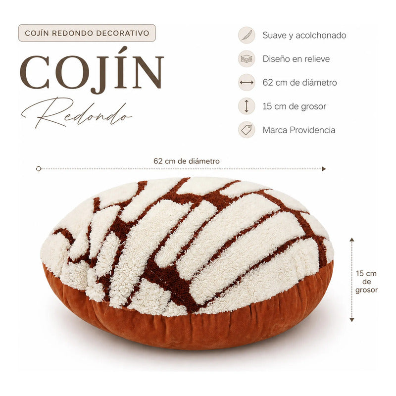 Cojín Decorativo Jacquard Concha 62cm Providencia® Beige Concha Vainilla