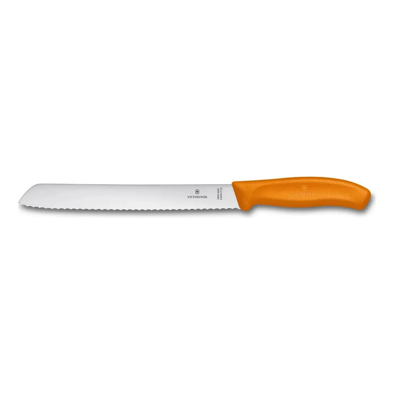 Cuchillo De Cocina Dentado, Pan Victorinox Swiss Classic 6.8633.21b Naranja