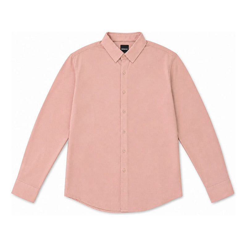 Camisa Para Hombre Micropanal Antiarrugas B61403 Bobois® Rosa Micropanal G