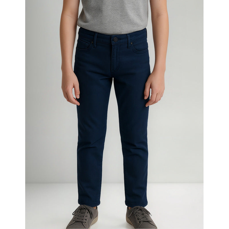 Pantalón Básico Para Niño Mod.520 Marca Mayoral® Azul Oscuro Liso 18 Años