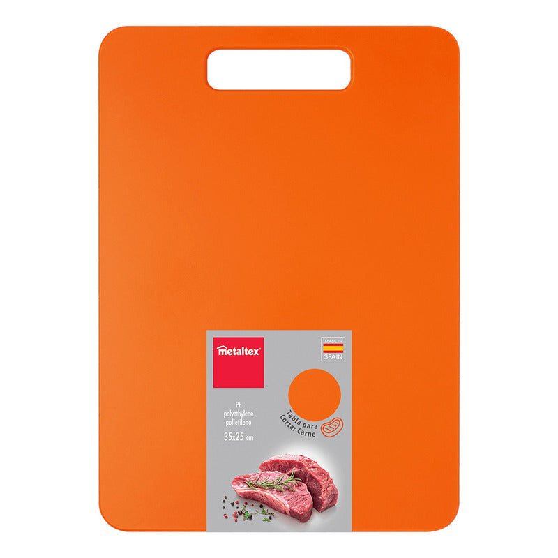 Tabla Para Cortar Carne Polietileno Metaltex Rectangular 35x25cm Liso
