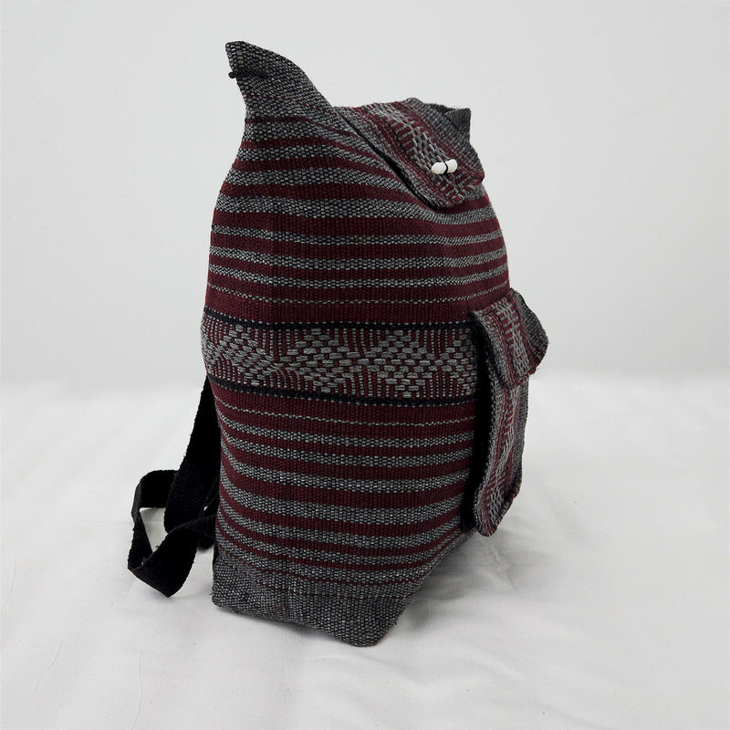 Mochila Artesanal Tejida Tipo Morral Con Bolsillo Frontal 10kg