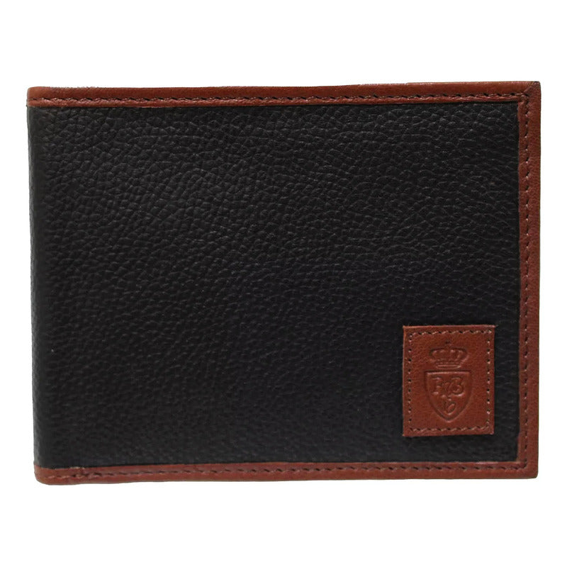 Cartera De Hombre Mod. B76-0020-1 Marca Polo Club ® Negro Liso