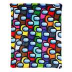 Cobertor Borrega Matrimonial 1.80x2.2m Infantil Providencia® Color Multicolor Diseño De La Tela Among Us 2 Kg