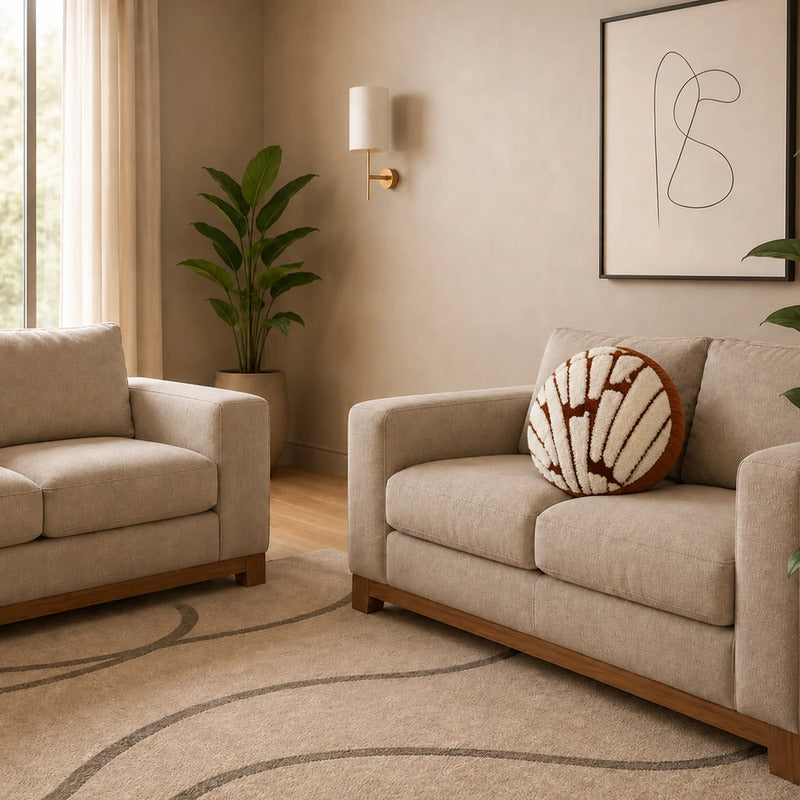 Cojín Decorativo Jacquard Concha 62cm Providencia® Beige Concha Vainilla