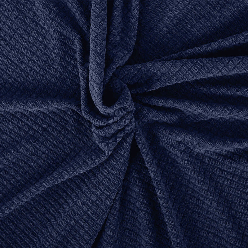 Cubre Sala Set 3 Piezas Estirable Ajuste Perfecto Blank &co® Azul Oscuro Geométrico