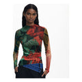 Blusa Ligera Cuello Alto Para Mujer 25wwjf48/4055 Desigual® Multicolor Geométrico Xl