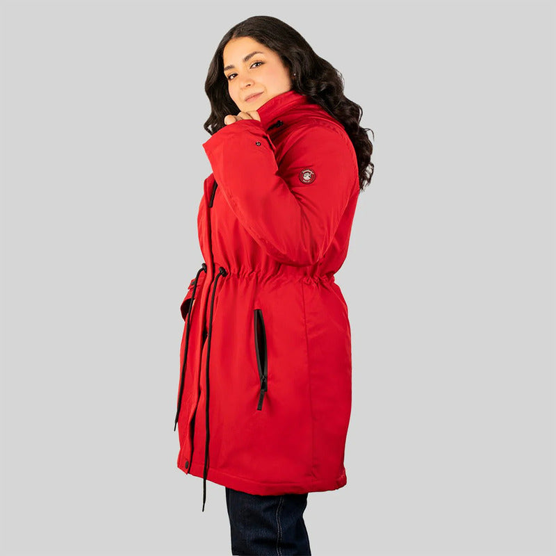 Chamarra Rompevientos Para Mujer Dw86-ny8595h Greenlander® Rojo 1x Lisa