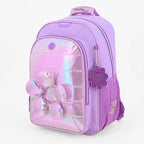 Mochila Con Flor 3d Happy Girl Mod. Hg70328 Marca Chenson® Lila Floreado