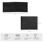 Billetera De Hombre Bifold Mod.87522-0090 Marca Levi's® Negro Liso