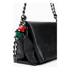 Bolso Mediano Para Mujer Mod. 26saxp61/2000 Desigual® Negro Lisa Níquel Multicolor