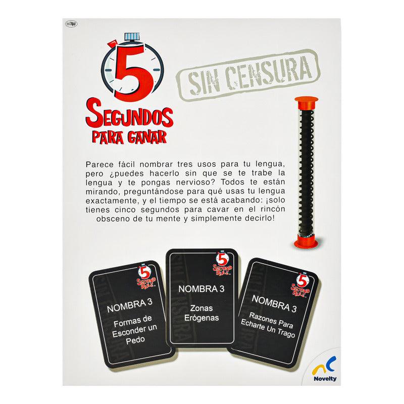 5 Segundos Para Ganar Sin Censura Juego De Mesa Novelty