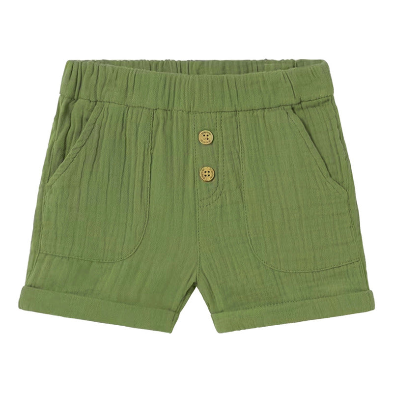 Short Bermuda Ligero Para Bebé Mod.1241 Marca Mayoral® Verde Musgo Liso 9 Meses