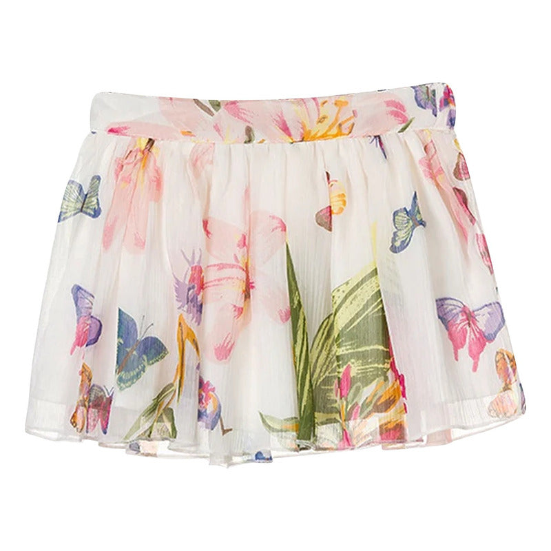 Falda Floreada De Niña Mod.016-77814al Marca Losan®