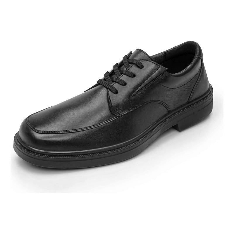 Zapato Escolar Derby Para Caballero Mod.419601 Marca Flexi® Negro Lisa 25,5 Mx