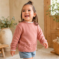 Suéter Casual Calado Mod.4302 Para Niña Marca Mayoral® Rosa Palo Calado 8