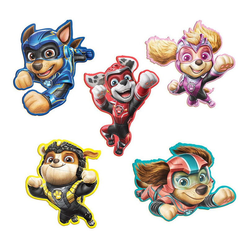 Rompecabezas 5 Figuras De Armar Paw Patrol Novelty® Jca-3288