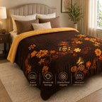Edredón Jumbo De Borrega King Size 2.30mx2.40m Providencia® Kansas Multicolor