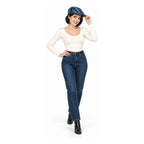 Boina Gorra Casual Retro Para Mujer Atemporal Multicolor Ch Rayas