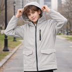 Chamarra Juvenil Impermeable Mod.6418 Marca Mayoral® Gris 18 Lisa