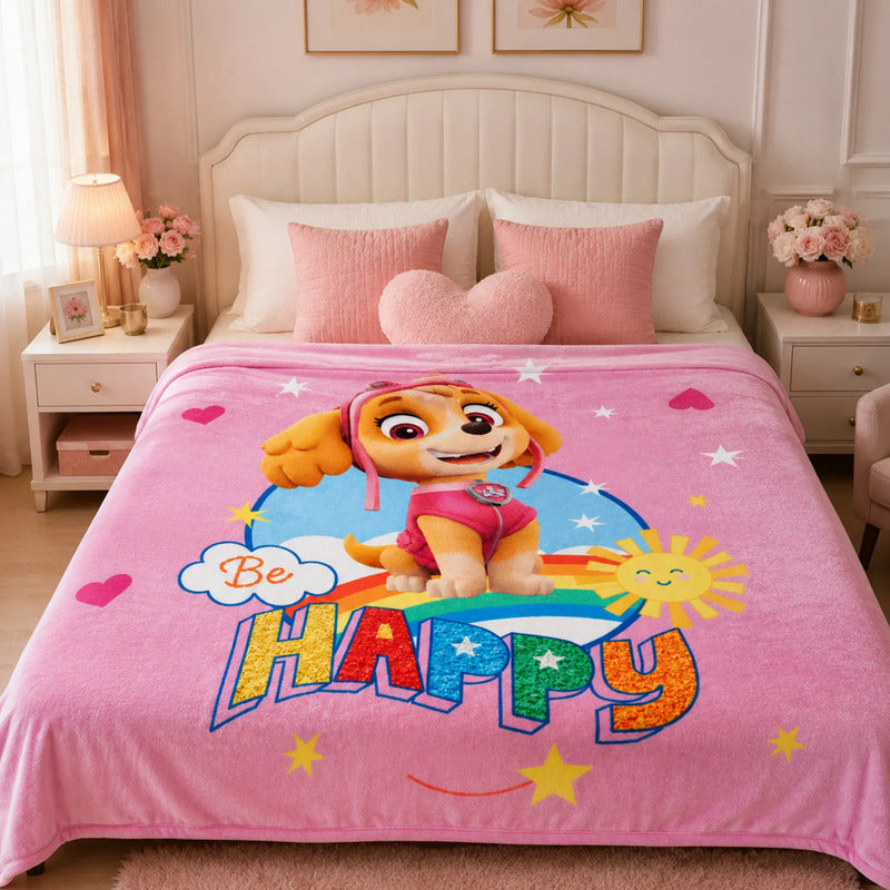 Cobertor Ligero Super Suave Matrimonial Diseños Providencia® Skye Paw Patrol 850 G Multicolor