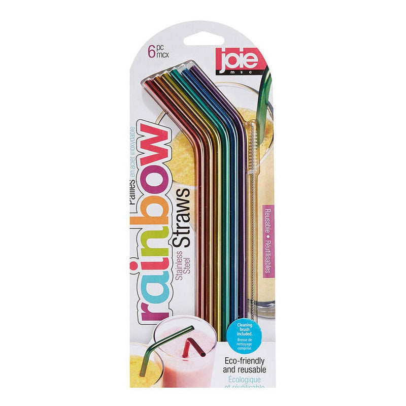 Popotes Eco- Friendly Y Reusables Colores Metálicos 6pz  Verde Musgo