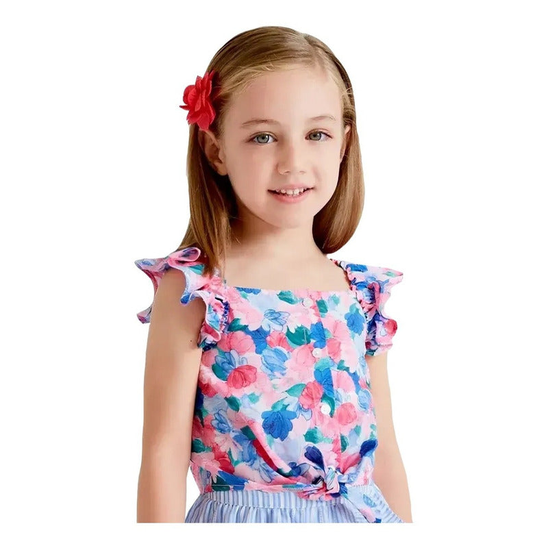 Blusa Floreada Para Niña Mod.3131 Marca Mayoral®