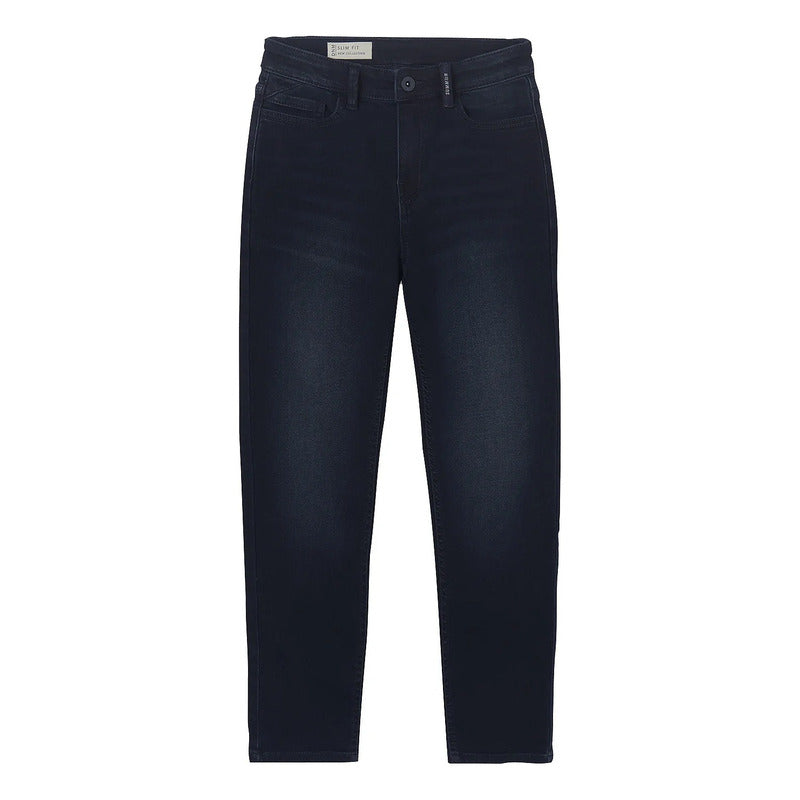 Pantalón Mezclilla Para Niño Mod.7585 Marca Mayoral® Azul Oscuro Liso 14