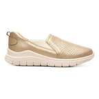 Zapato Mocasín Conford Para Mujer Mod.130210 Marca Flexi® Beige Perforasdo 26 Mx