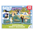 Rompecabezas Bluey Arma Y Descubre Con Ventana