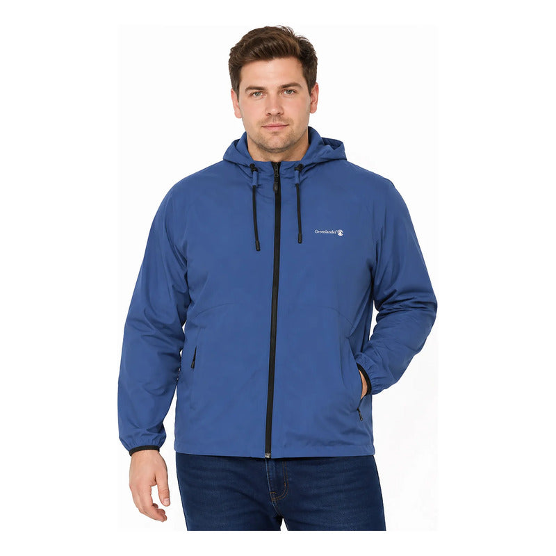 Chamarra Impermeable Para Hombre Cw90-pol9045xl Greenlander® Azul 2x Lisa