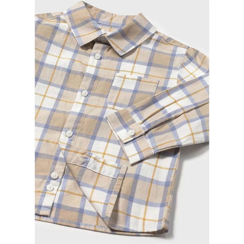 Camisa Casual Para Niño Mod.2109 Marca Mayoral® Cereal Geométrico 3 Años