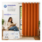 Set De Cortinas Blackout 2pz 1.37 X 2.13mts Luna® Naranja