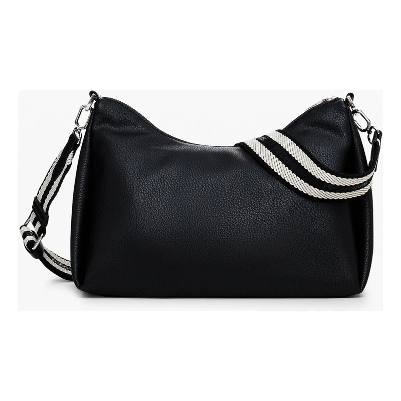 Bolso De Mano Para Mujer Mod.24waxp972000 Marca Desigual® Negro Lisa Níquel