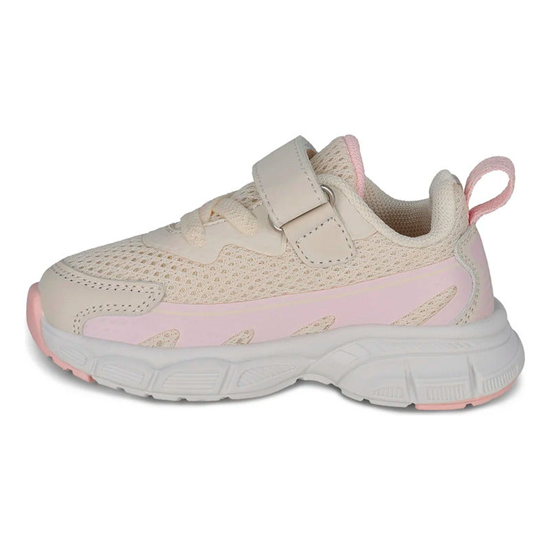 Tenis Casual Para Niña Mod.203200l Marca Coqueta Y Audaz® Beige Lisa 16 Mx
