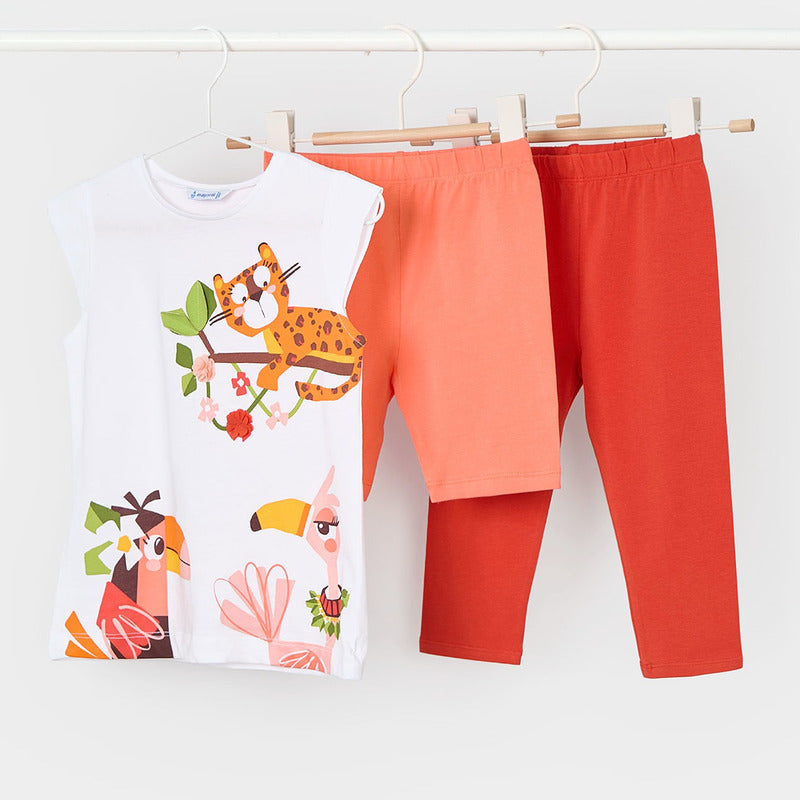Conjunto De Niña Pantalon+short+blusa Mod.3712 Mayoral® Multicolor 8 Años