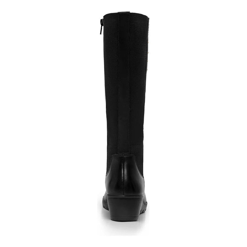 Bota Alta Para Dama Tacón 4 Cm Mod. 104829 Marca Flexi®