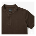 Playera Regular Fit Para Hombre Cuello Mao Mod.apmao Bobois® Chocolate G Lisa