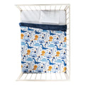 Cobertor Suave Ligero Para Cuna 1.00x0.74m Marca Vianney® Dinosaurios 300 G Azul Claro