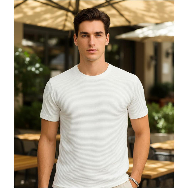 Playera Rayada Casual Para Caballero M.a55307 Marca Bobois®
