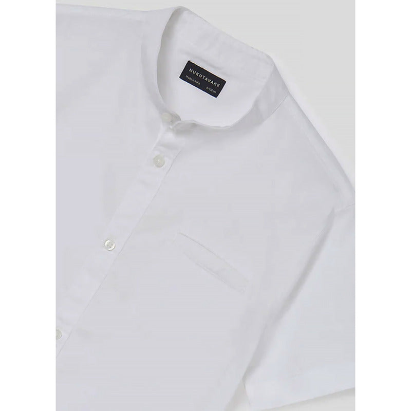 Camisa Cuello Mao Para Niño Mod.6113 Marca Mayoral® Blanco Liso 8 Años