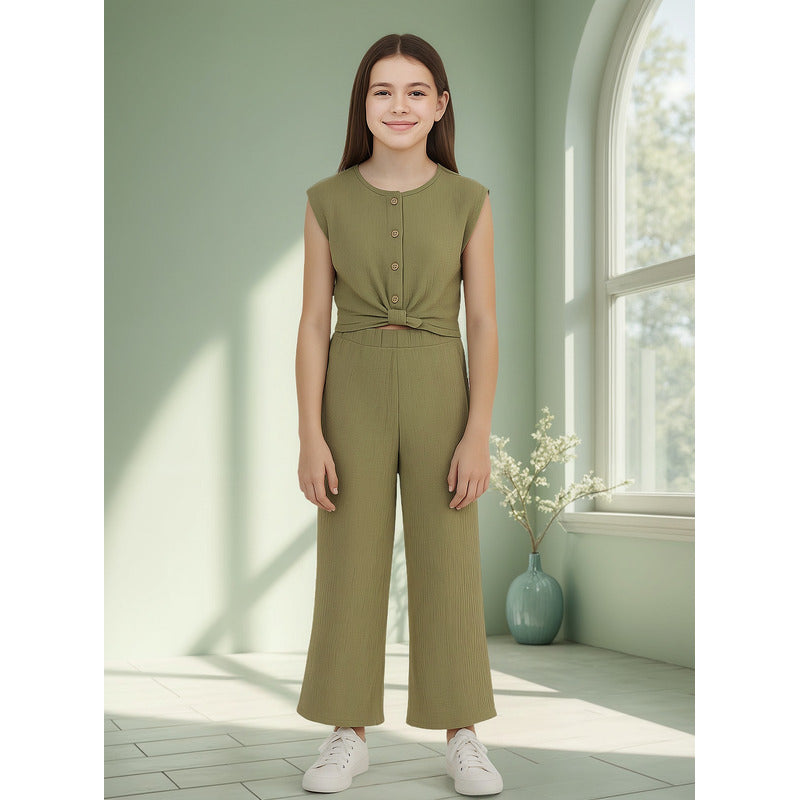 Jumpsuit Para Niña Mod.6865 Marca Mayoral® Verde Musgo 14 Años